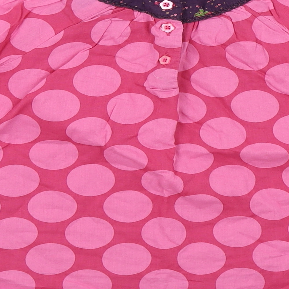 SWEET MILLIE Girls Pink Colourblock  Basic Blouse Size 2-3 Years