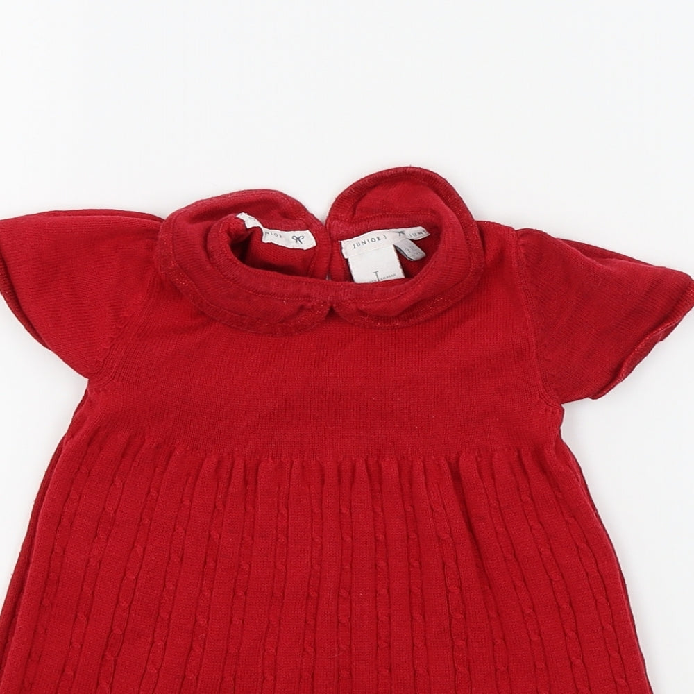 JASPER CORAN  Red Colourblock  A-Line  Size 9-12 Months