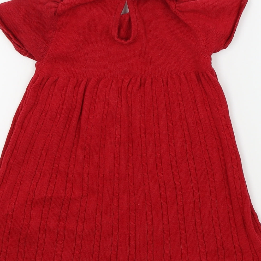 JASPER CORAN  Red Colourblock  A-Line  Size 9-12 Months