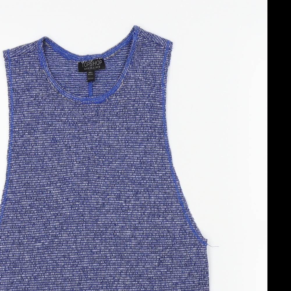 Topshop Womens Blue   Basic T-Shirt Size 10