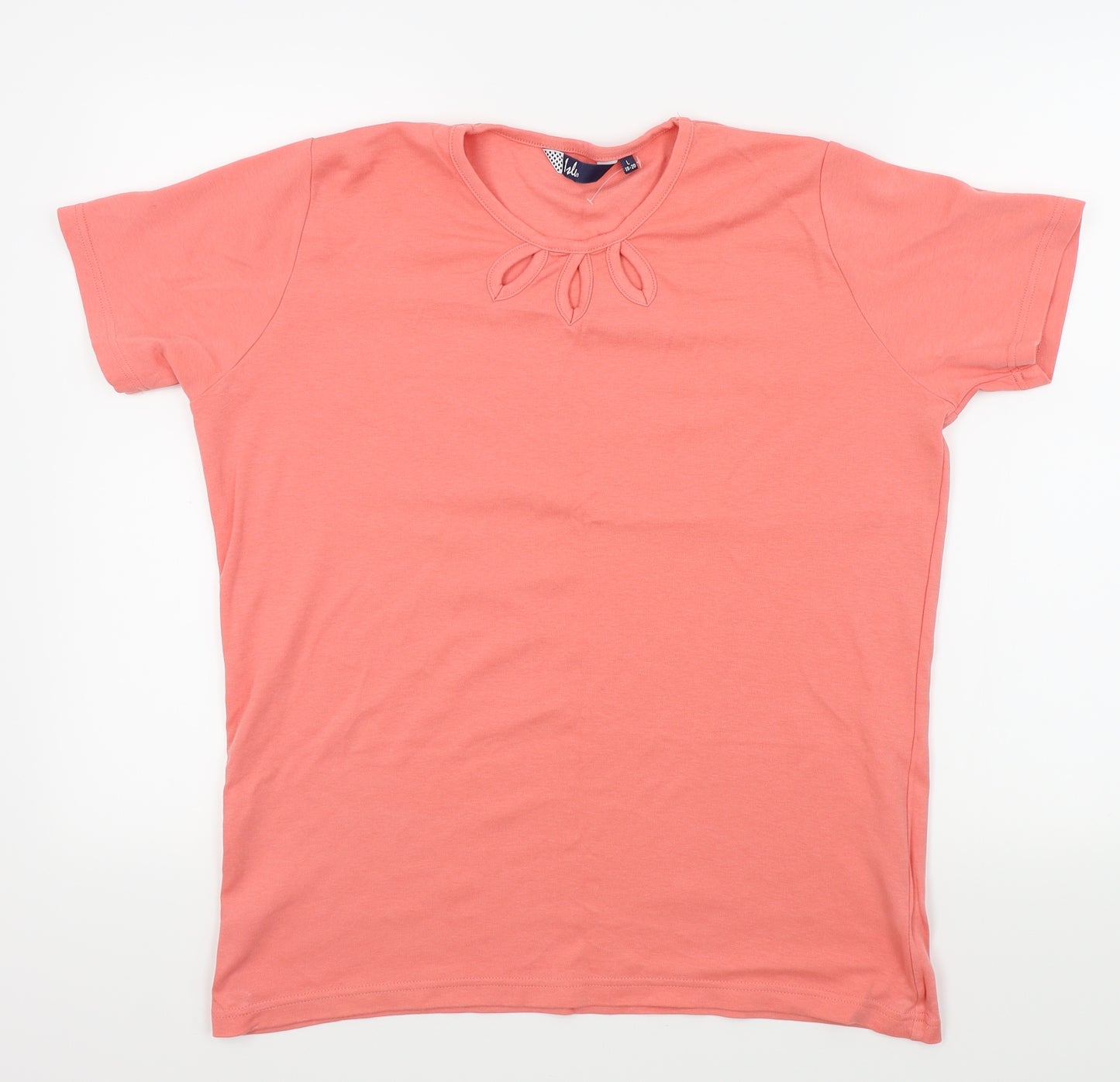 ISLE Womens Orange   Basic T-Shirt Size 18