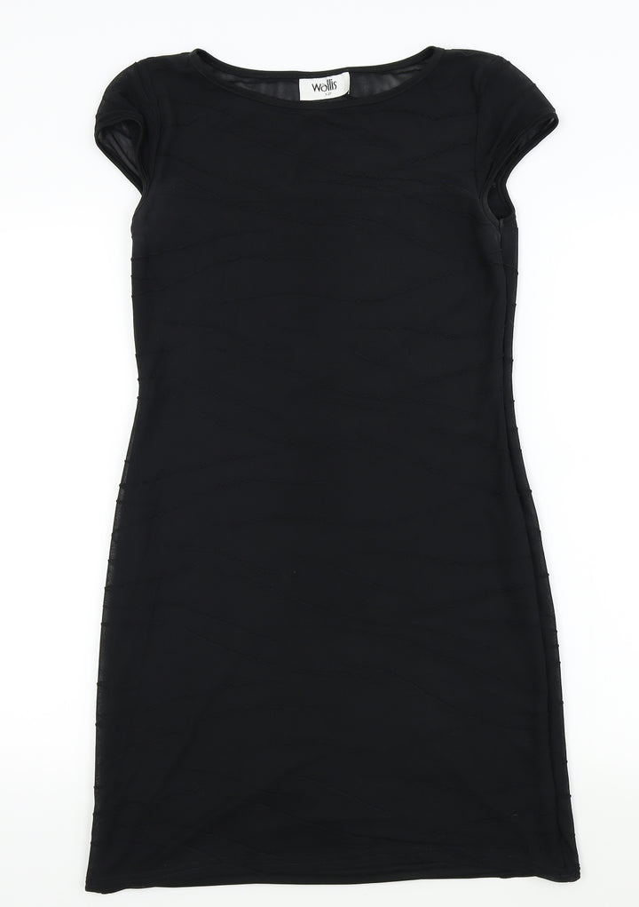 Wallis Womens Black A-Line Size 12