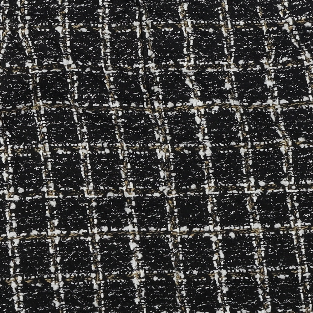 Nutmeg  Womens Black Check  A-Line Skirt Size 12