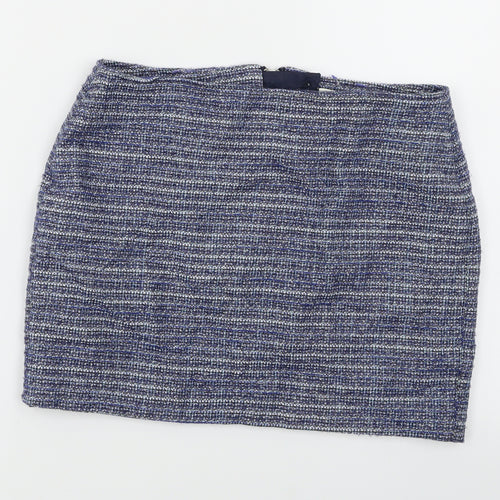 de.corp Womens Blue   A-Line Skirt Size 8