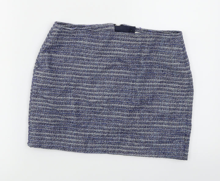 de.corp Womens Blue A-Line Skirt Size 8