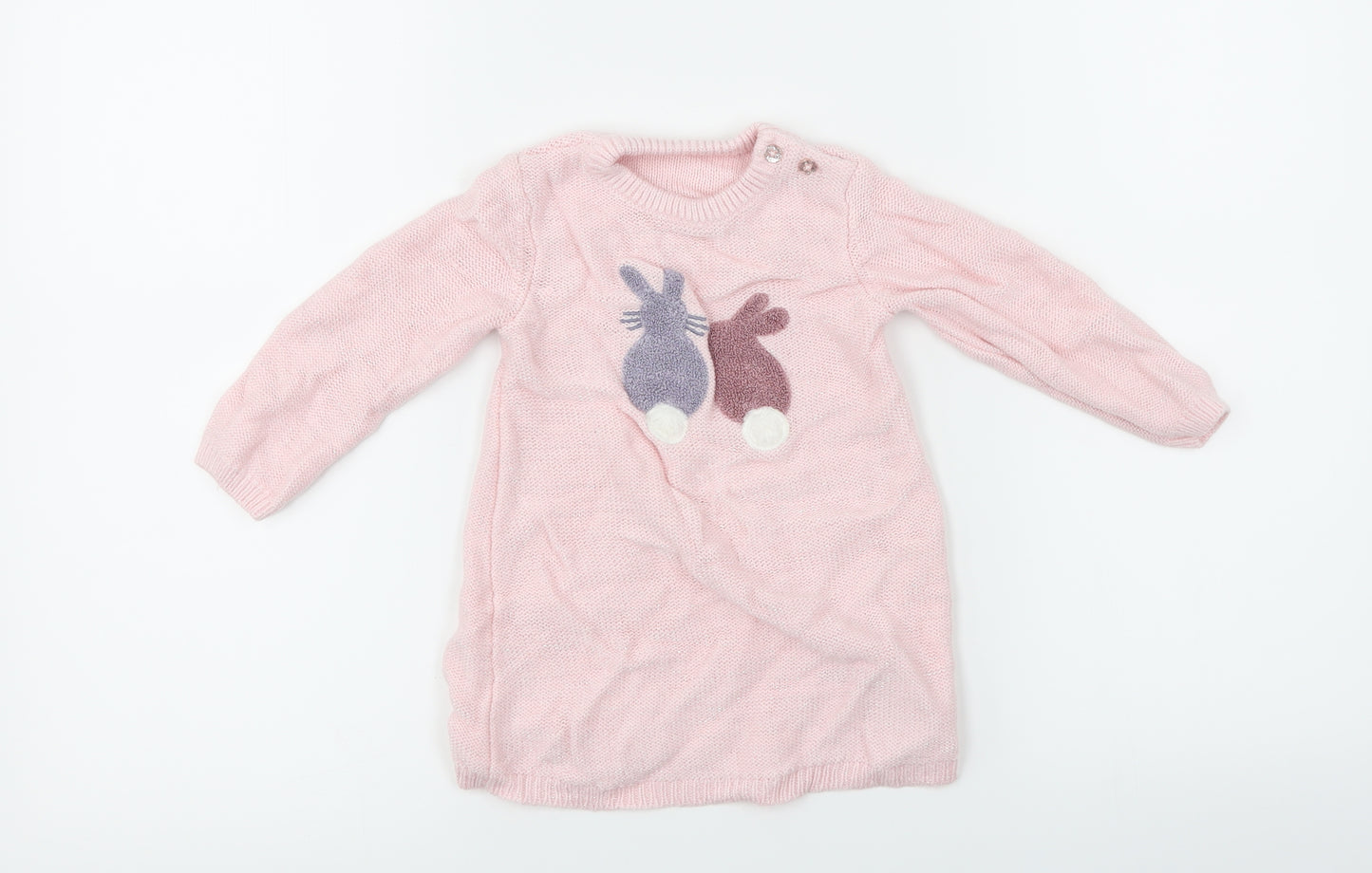 Nutmeg  Girls Pink   Pullover Jumper Size 9-12 Months