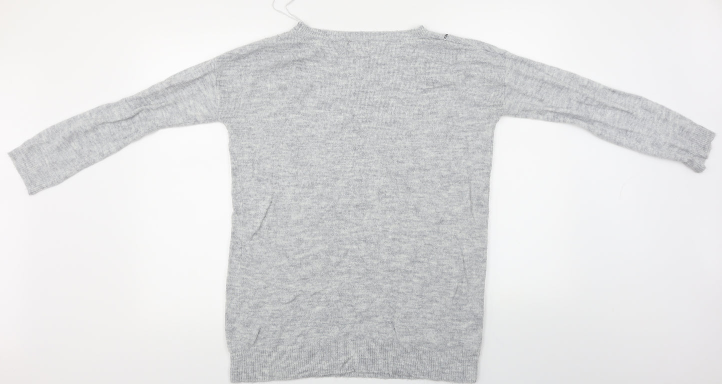 George  Womens Grey   Pullover Jumper Size 12  - Sequin detail