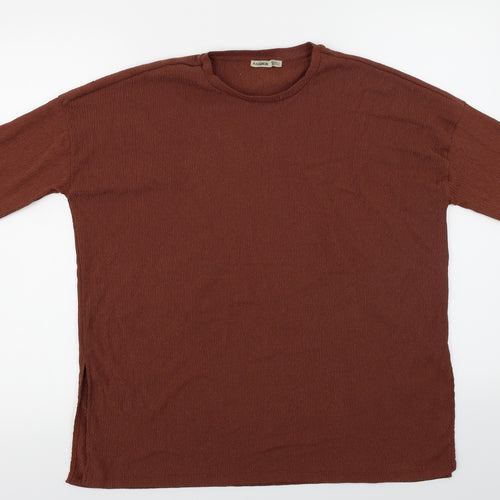 Pull&Bear  Womens Brown   Basic Blouse Size XS