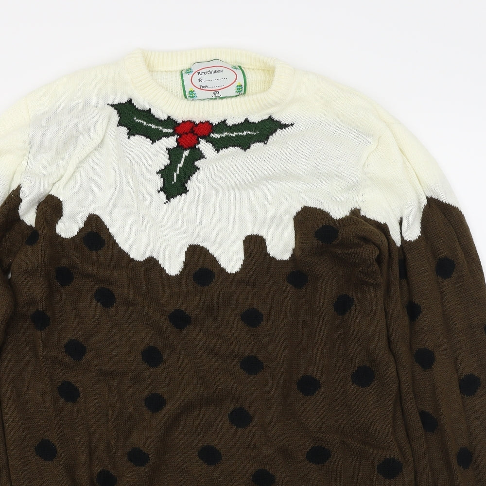 Cedar Wood State  Mens Brown   Pullover Jumper Size L  - Christmas  Jumper