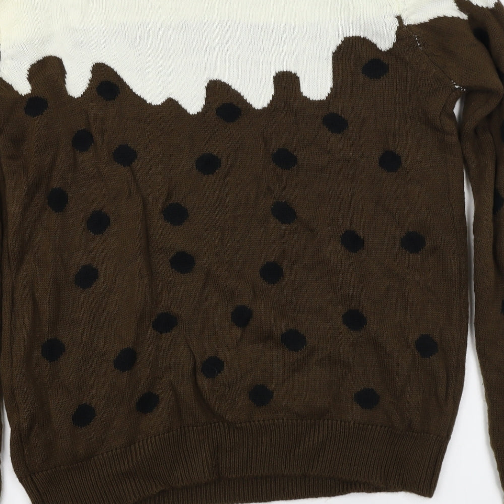 Cedar Wood State  Mens Brown   Pullover Jumper Size L  - Christmas  Jumper