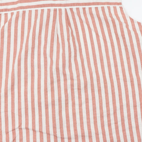 George  Womens Pink Striped  Basic Button-Up Size 24