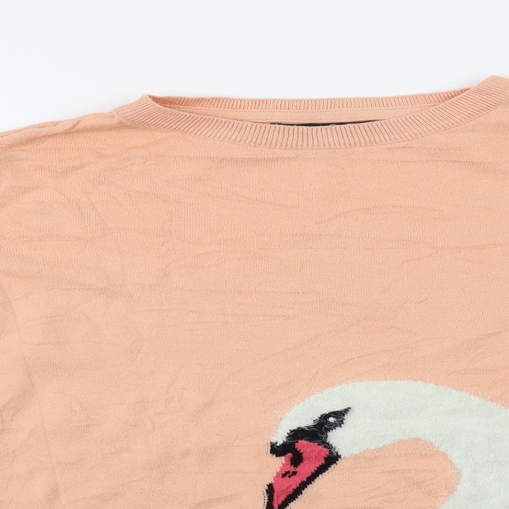 Atmosphere  Womens Pink   Pullover Jumper Size 10  - Swan Print