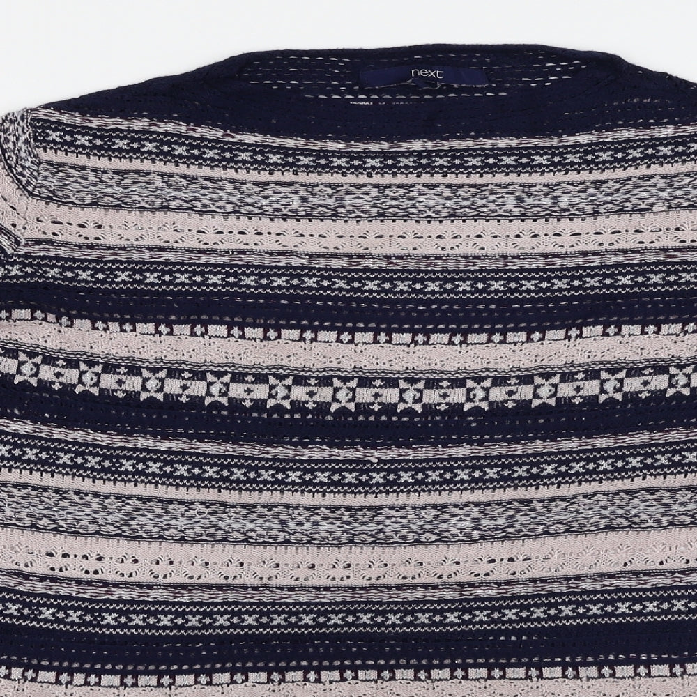 NEXT  Womens Blue Striped  Pullover Jumper Size 10