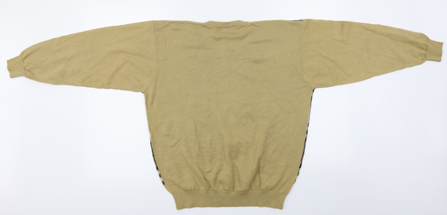 Burberry  Mens Beige Check  Pullover Jumper Size S