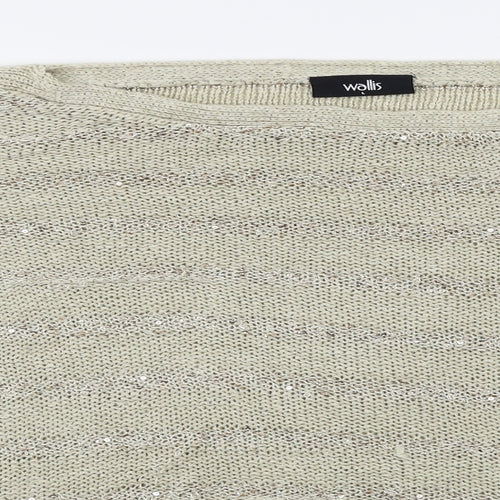 Wallis  Womens Beige Striped  Pullover Jumper Size L