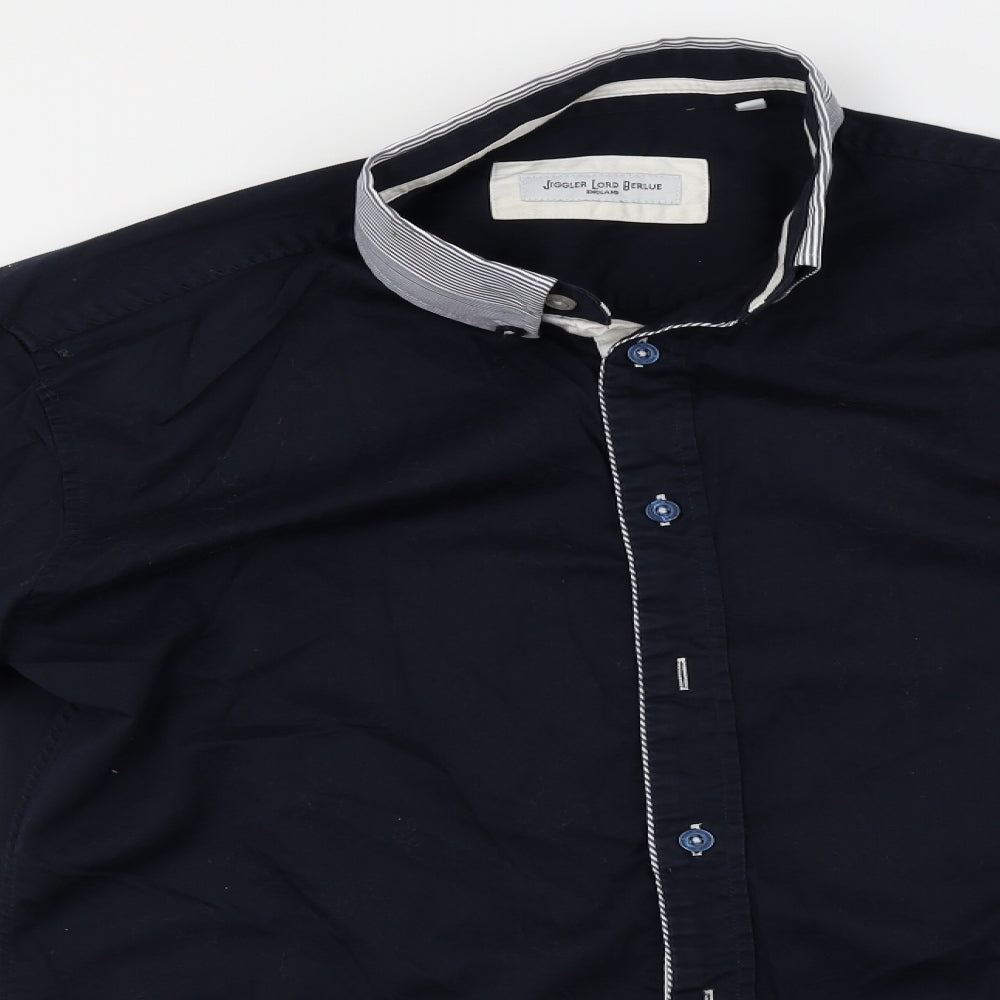 Jiggler Lord Berlue  Mens Blue    Button-Up Size S