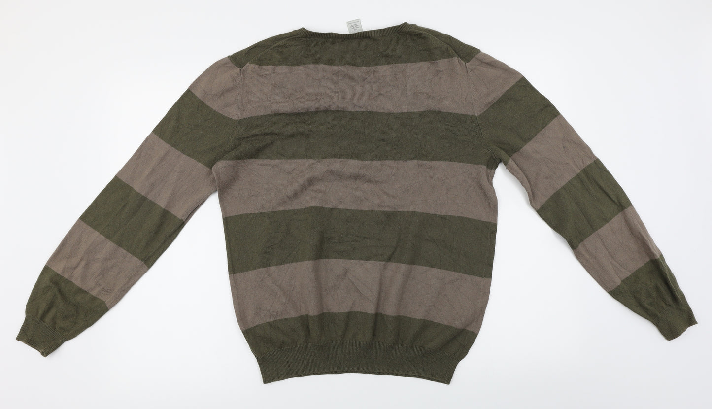 Gap  Womens Brown Striped  Pullover Jumper Size L