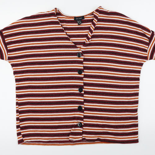 New Look  Womens Purple Striped  Cardigan Jumper Size M