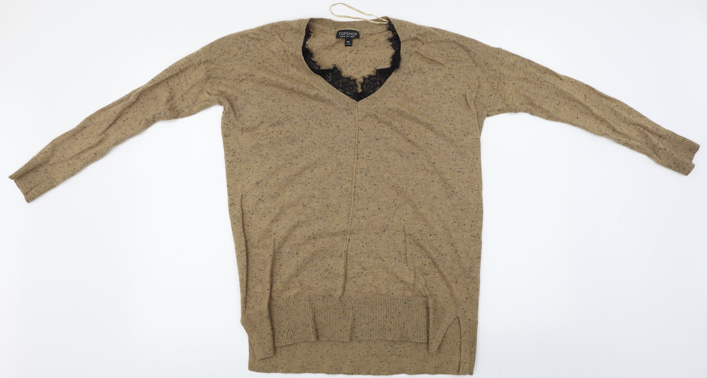 Topshop  Womens Brown   Pullover Jumper Size 8