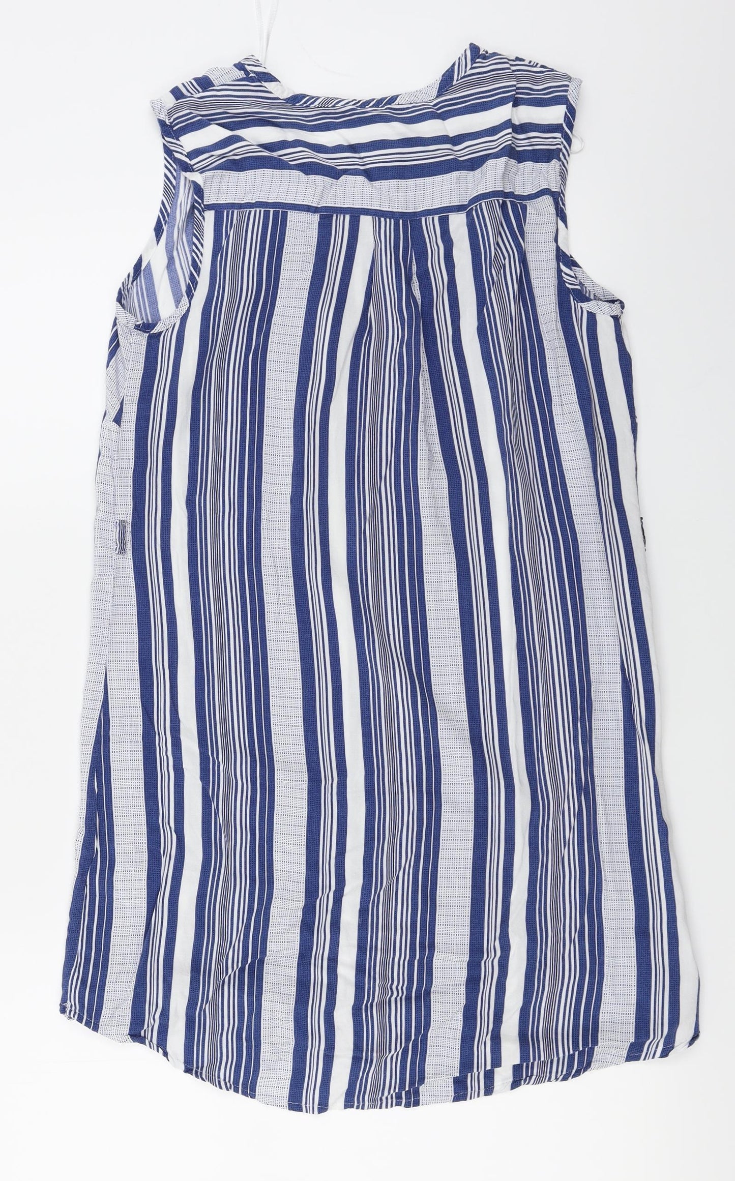 Papaya  Womens Blue Striped  Basic Blouse Size 10