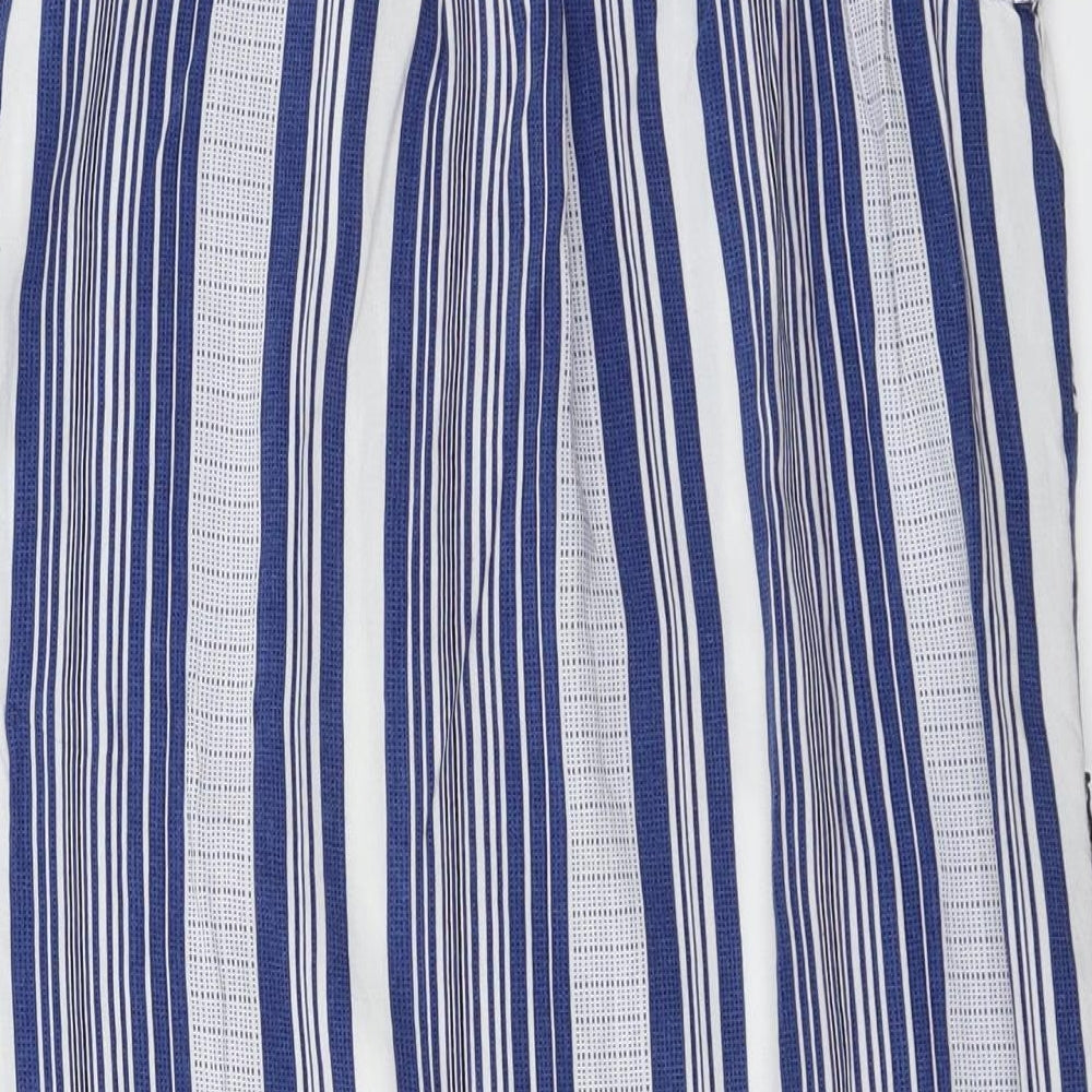 Papaya  Womens Blue Striped  Basic Blouse Size 10
