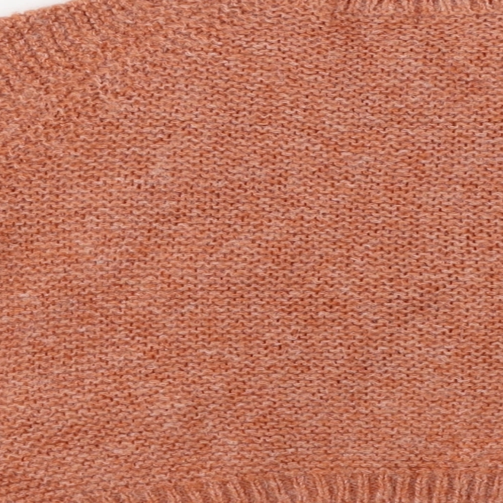 NEXT  Girls Orange Floral  Pullover Jumper Size 3-4 Years