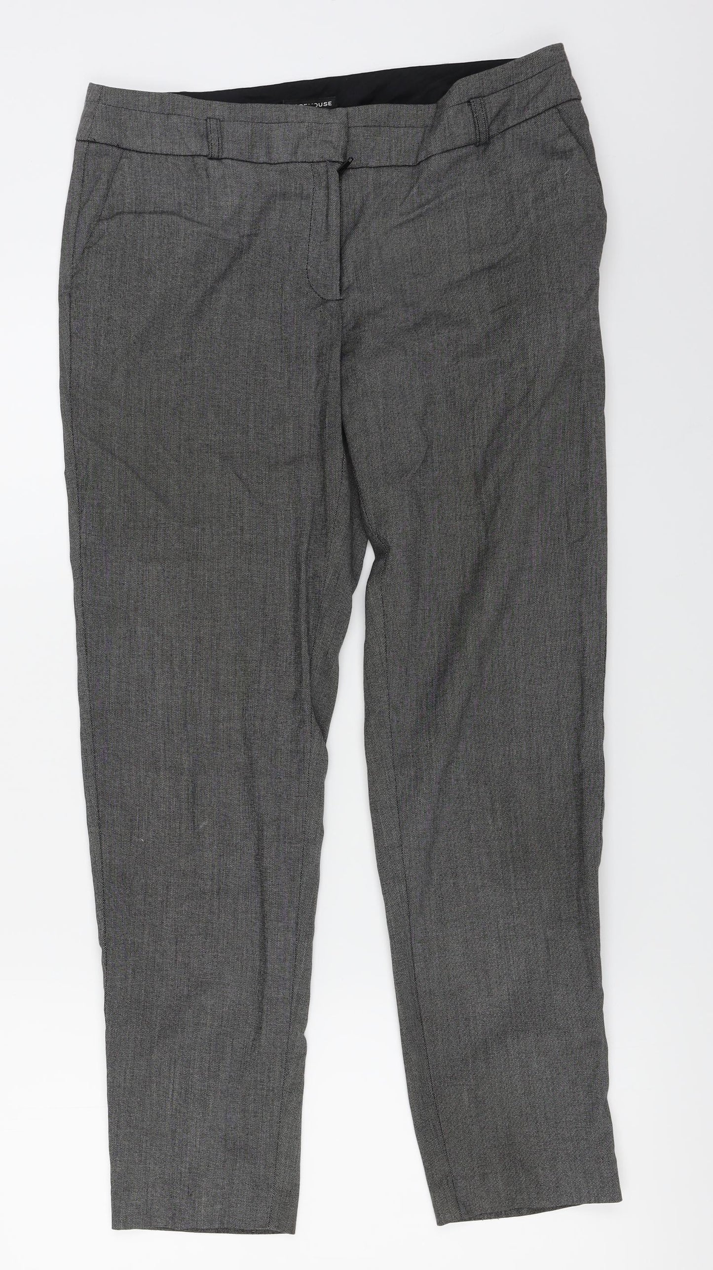 Warehouse  Womens Grey   Trousers  Size 10 L24 in