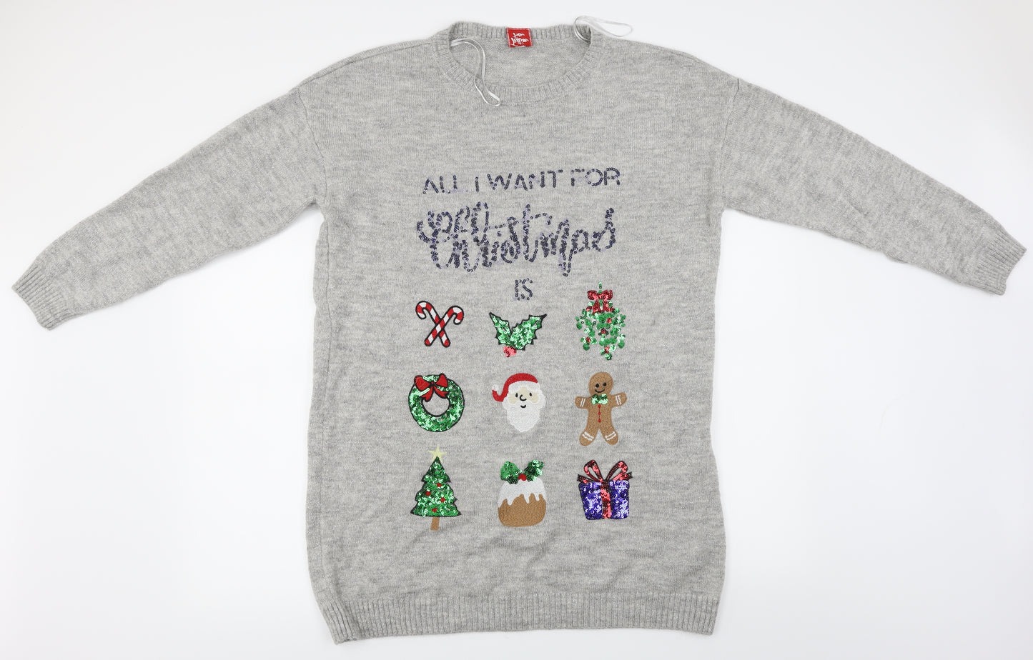 George  Womens Grey   Pullover Jumper Size 16  - Christmas  Jumper