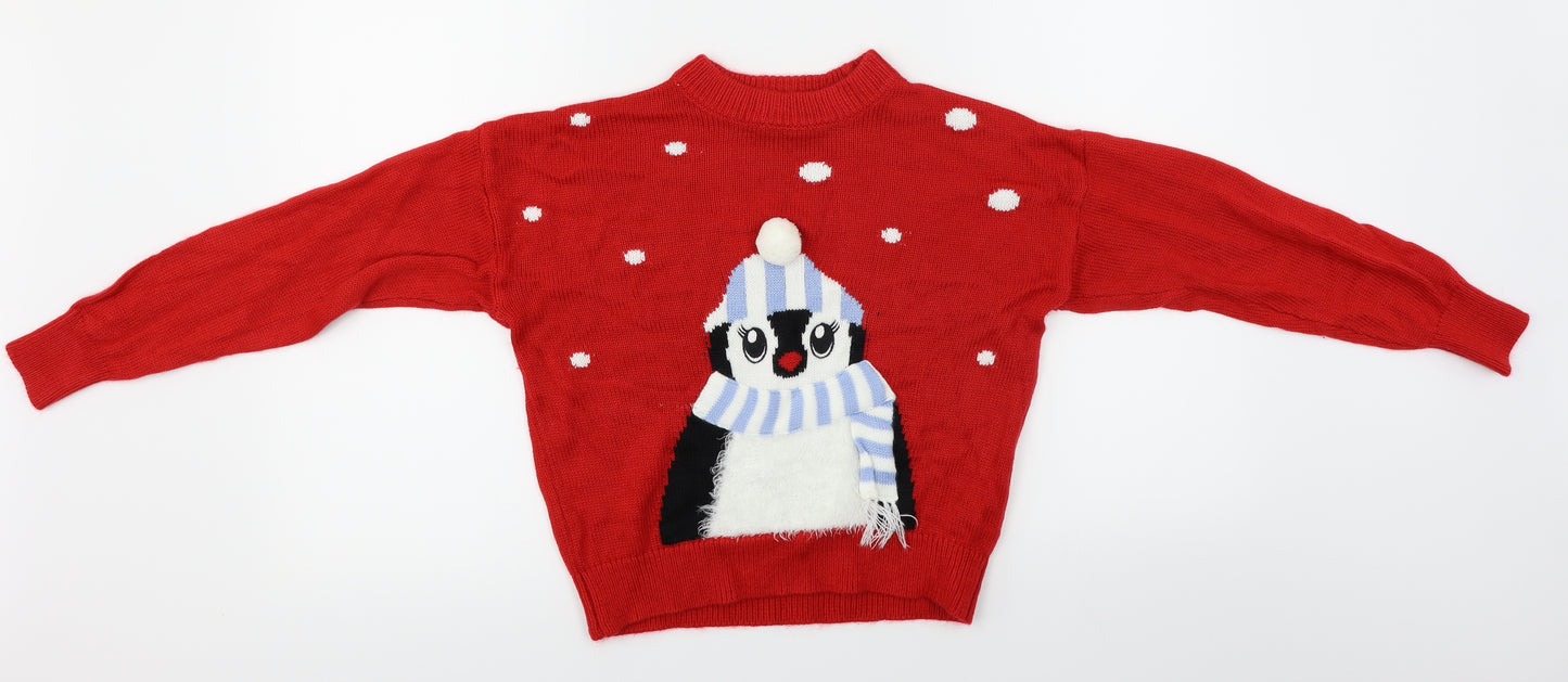 New Look  Boys Red   Pullover Jumper Size 10-11 Years  - Christmas Jumper