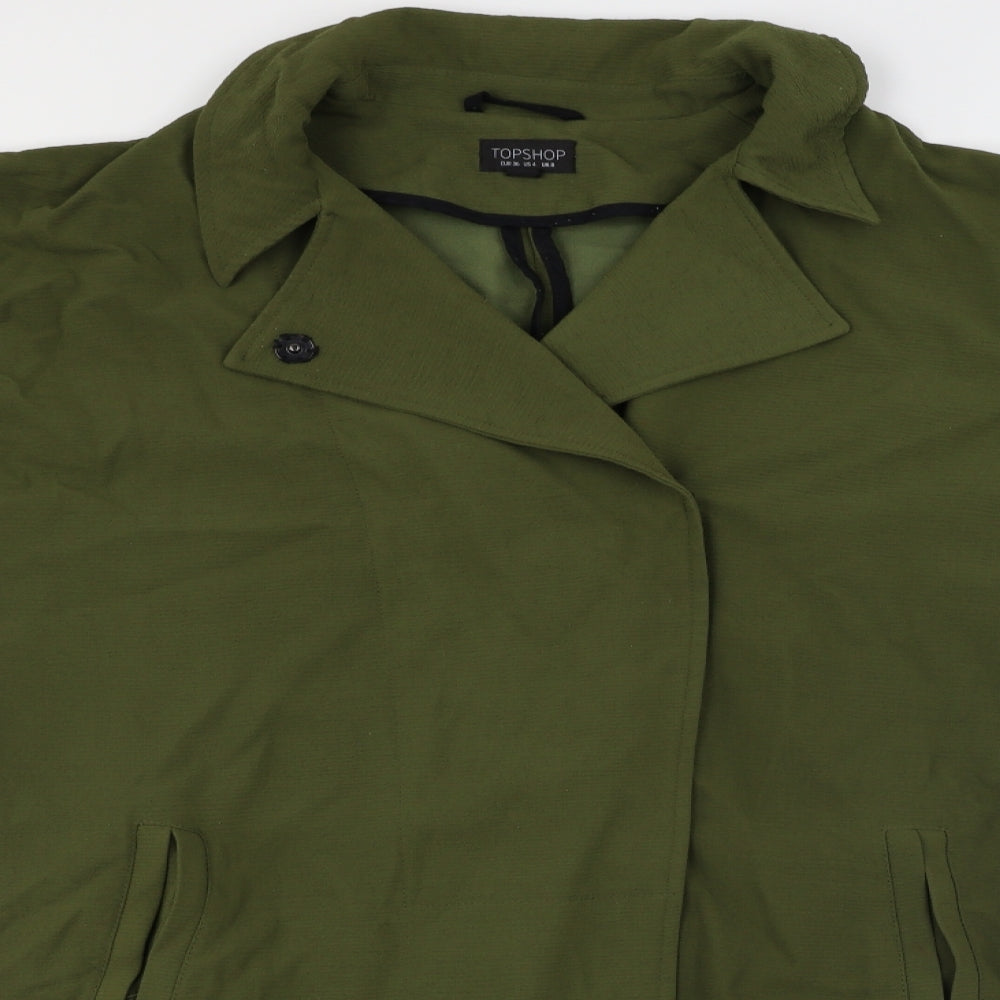 Topshop  Womens Green   Jacket Coat Size 8