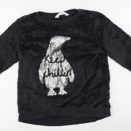 H&M  Girls Grey   Pullover Jumper Size 11-12 Years