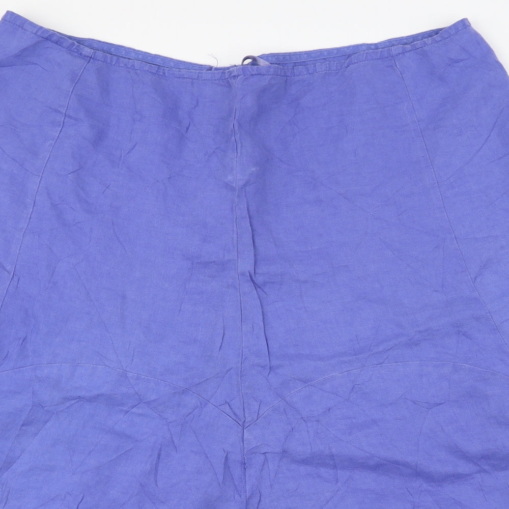 Marks and Spencer  Womens Blue Houndstooth  A-Line Skirt Size 20