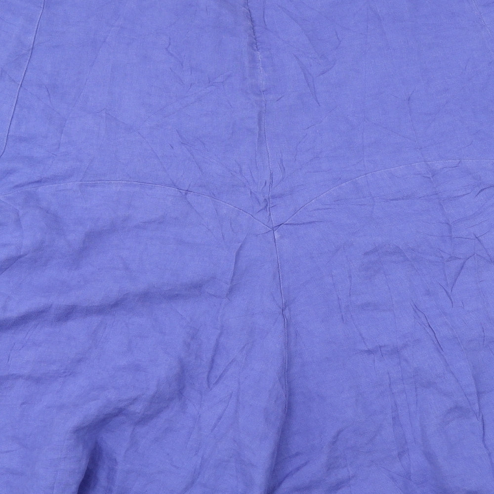 Marks and Spencer  Womens Blue Houndstooth  A-Line Skirt Size 20