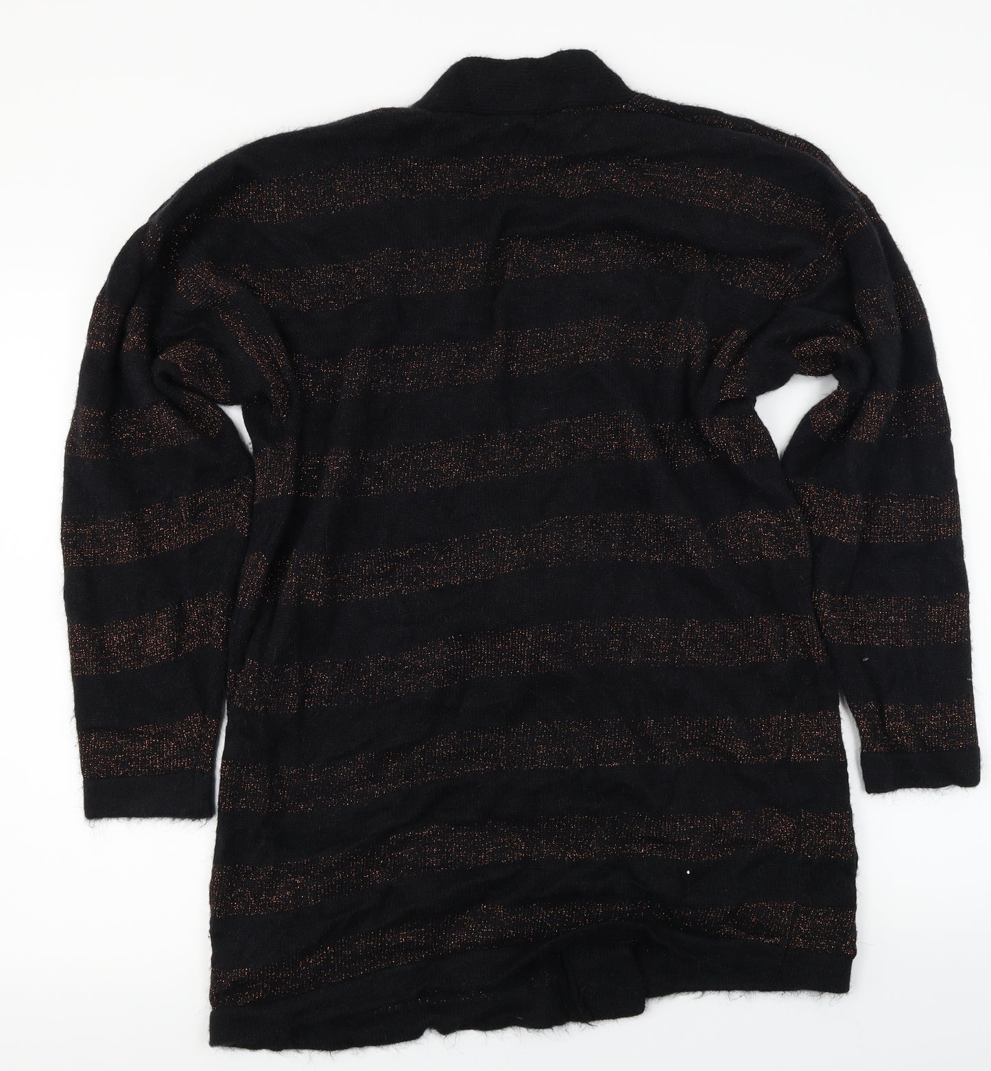Your Sixth Sense  Womens Black Striped  Cardigan Jumper Size 12