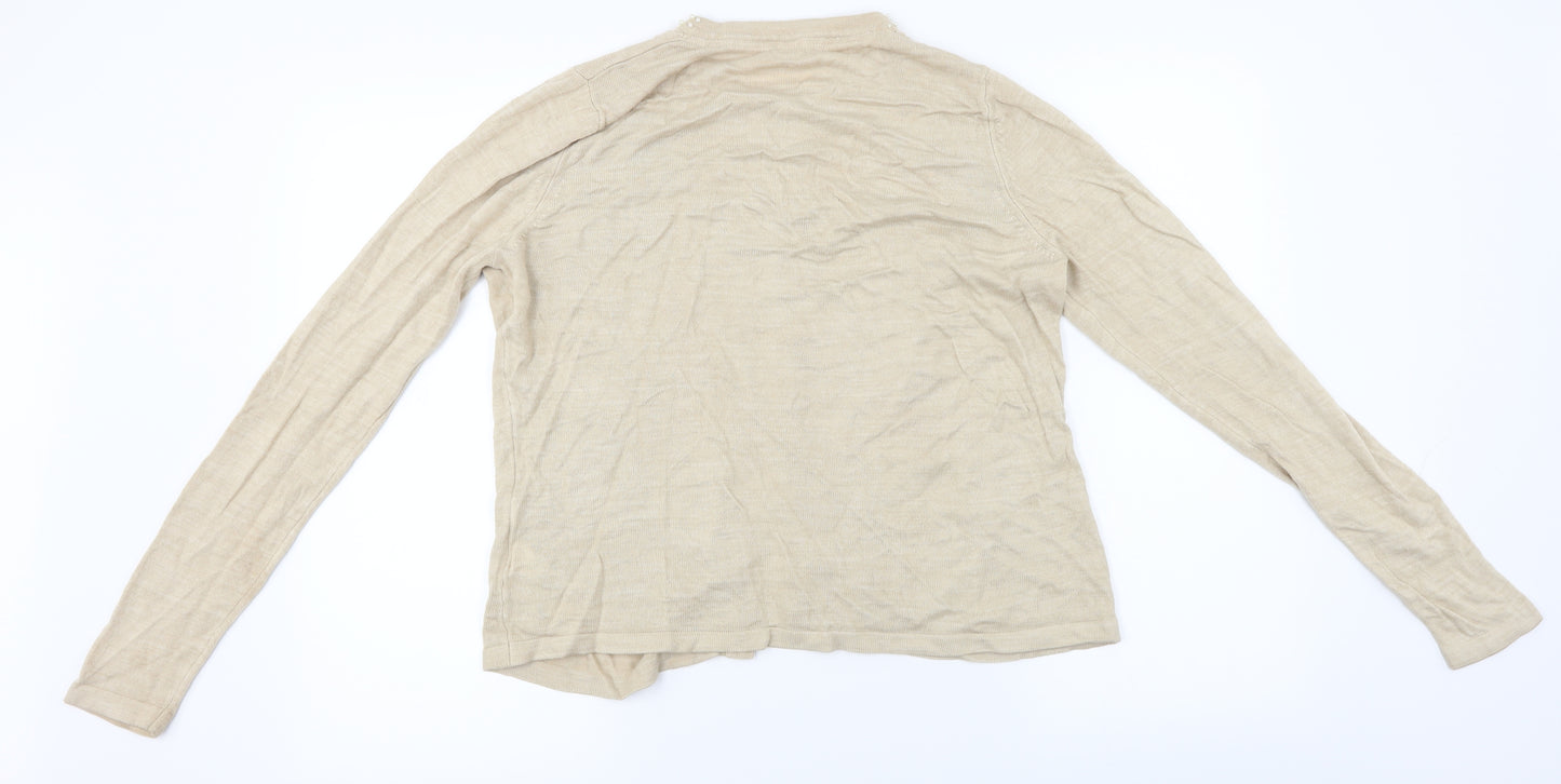 Marks and Spencer  Womens Beige   Cardigan Jumper Size 12