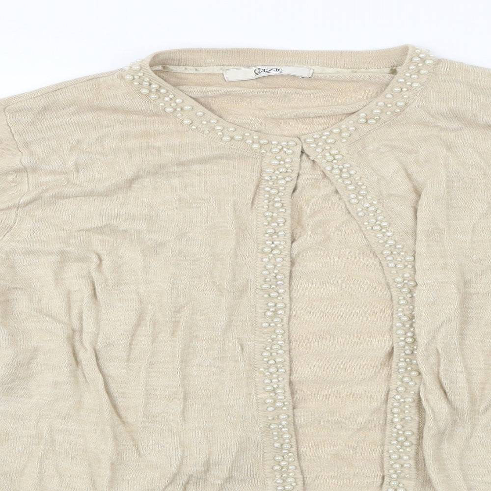 Marks and Spencer  Womens Beige   Cardigan Jumper Size 12