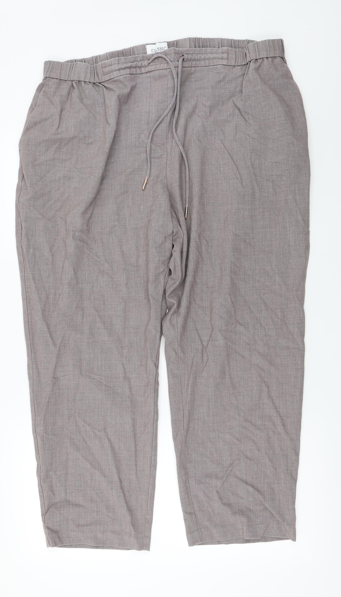 Marks and Spencer  Womens Grey   Trousers  Size 22 L24 in