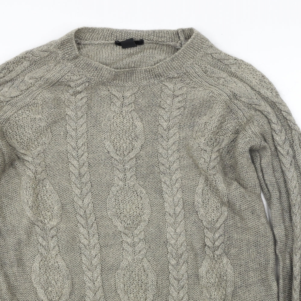 H&M Womens Grey   Pullover Jumper Size L