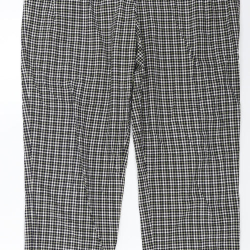 ROBELL  Womens Grey Check  Trousers  Size 32 in L25 in