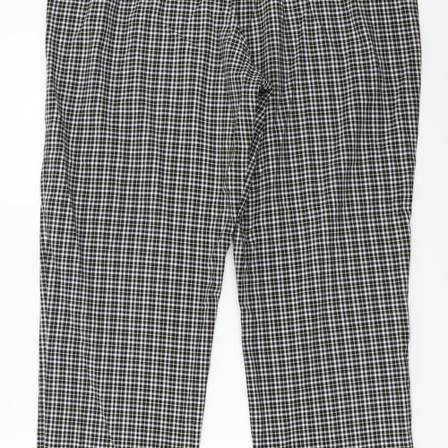 ROBELL  Womens Grey Check  Trousers  Size 32 in L25 in
