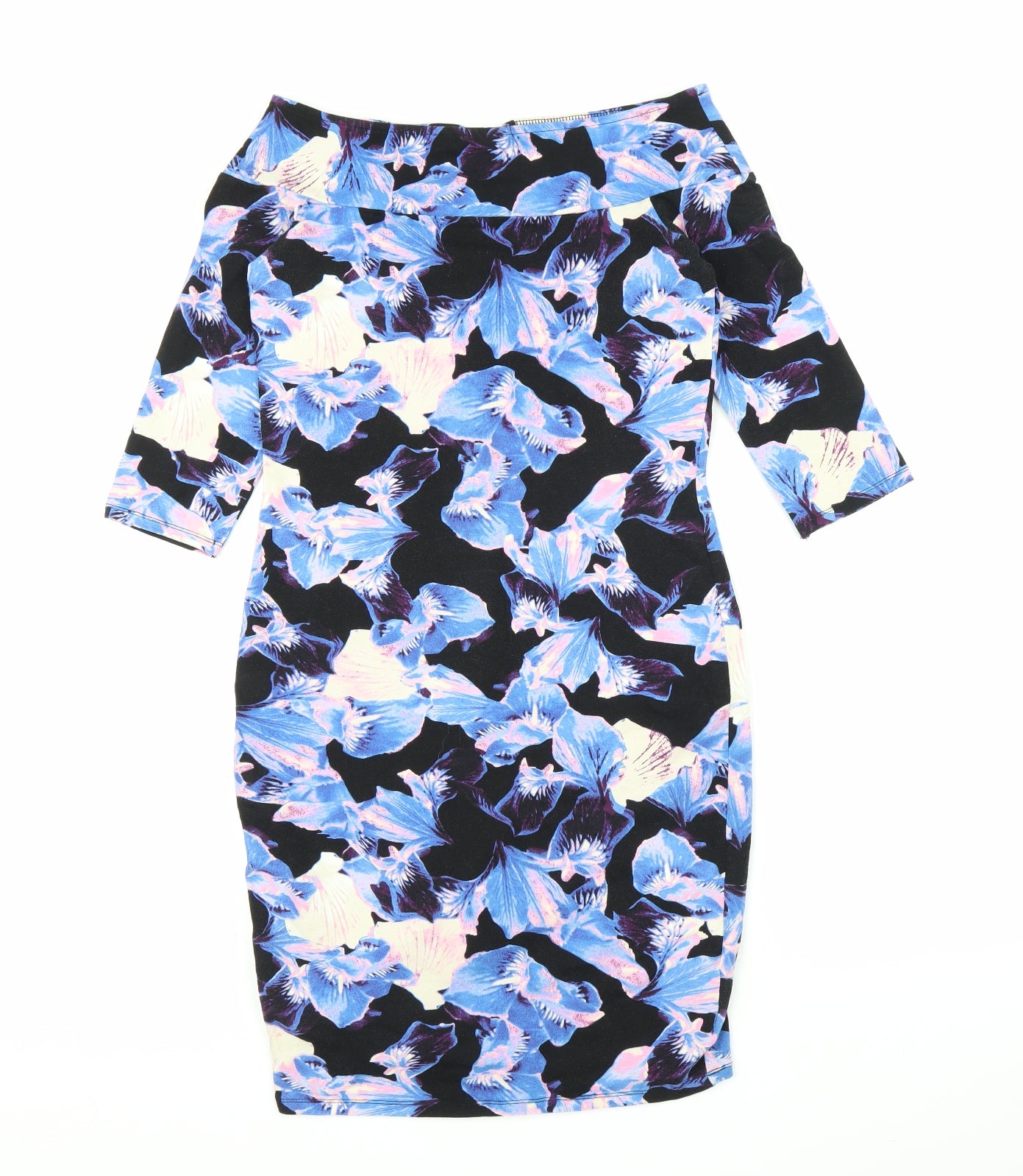 George Womens Blue Floral  Sheath  Size 12