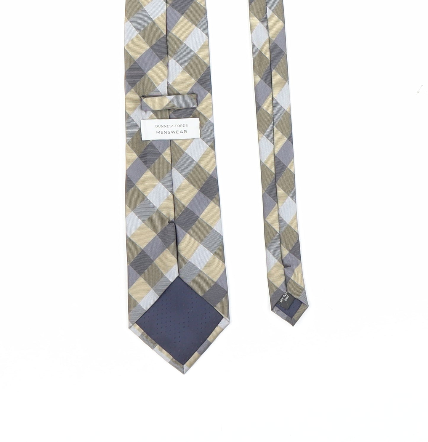 Dunnes Stores Mens Gold Plaids & Checks  Pointed Tie One Size