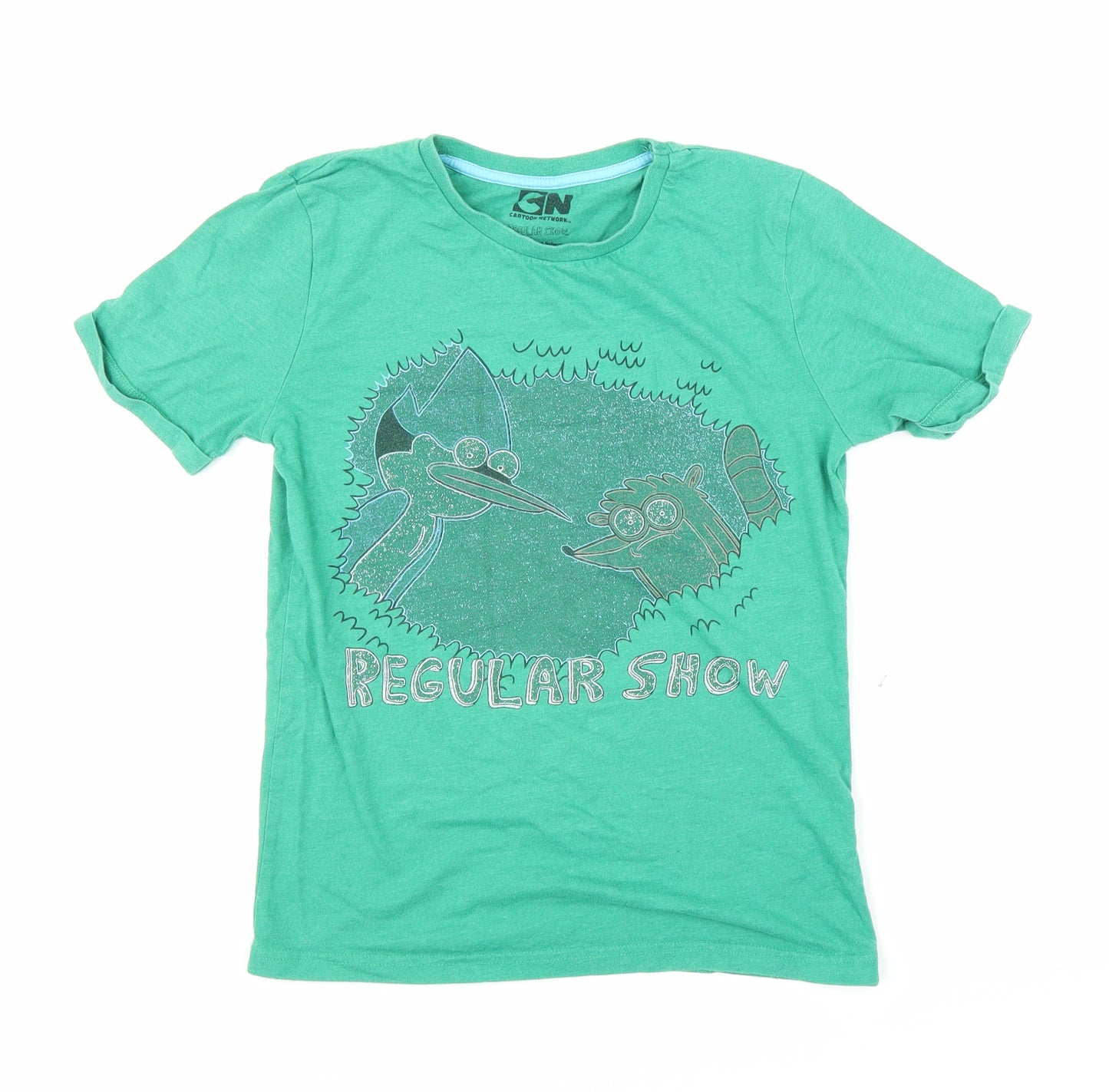 Nutmeg Boys Green   Basic T-Shirt Size 12-13 Years  - Regular Show