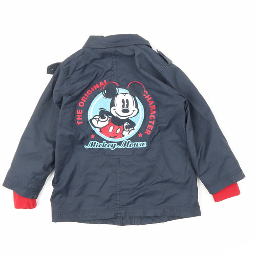 Disney Pixar Boys Blue   Parka Coat Size 3 Years  - Mickey Mouse