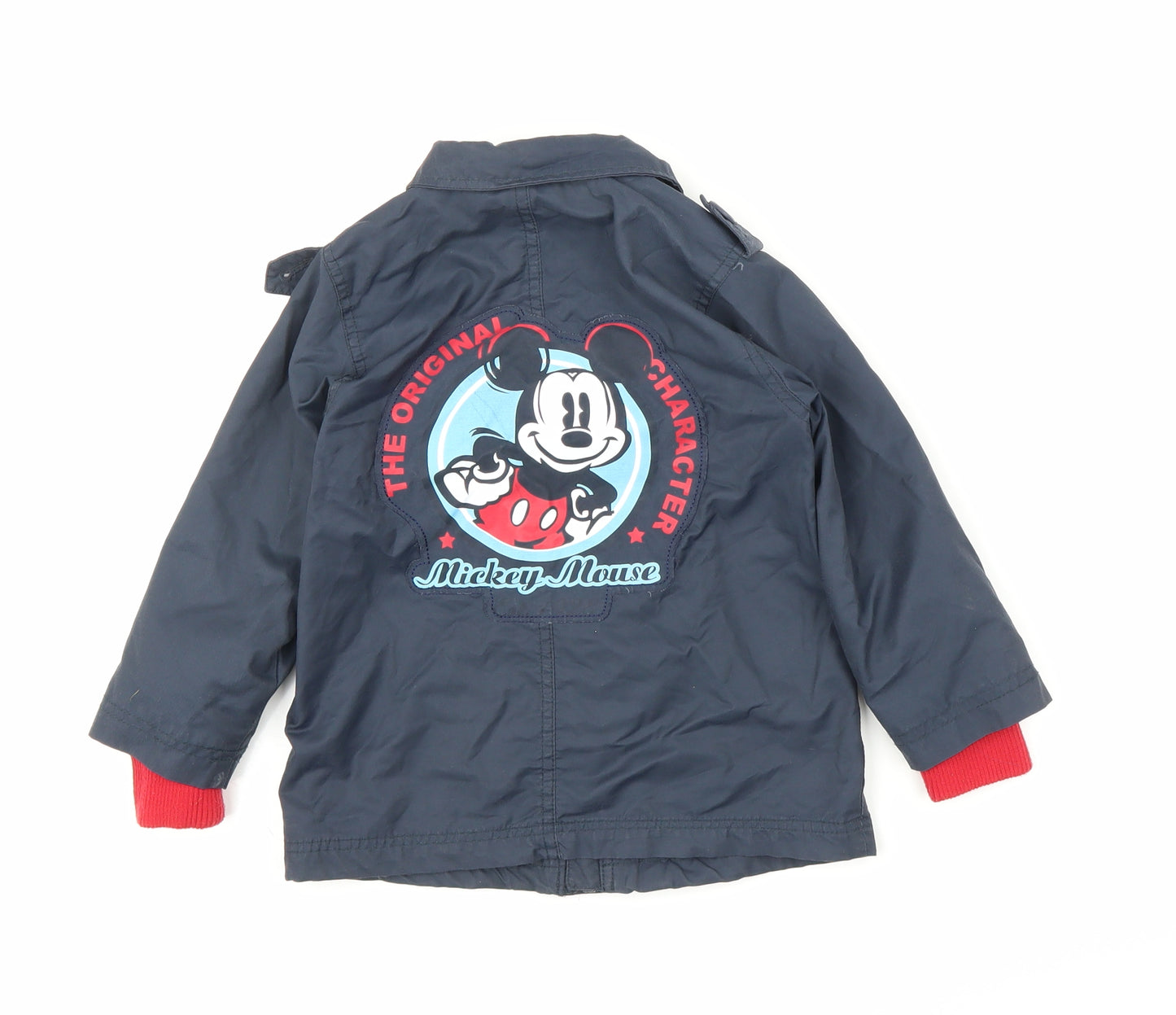Disney Pixar Boys Blue   Parka Coat Size 3 Years  - Mickey Mouse