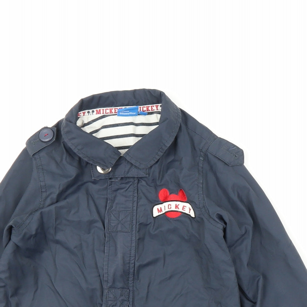 Disney Pixar Boys Blue   Parka Coat Size 3 Years  - Mickey Mouse