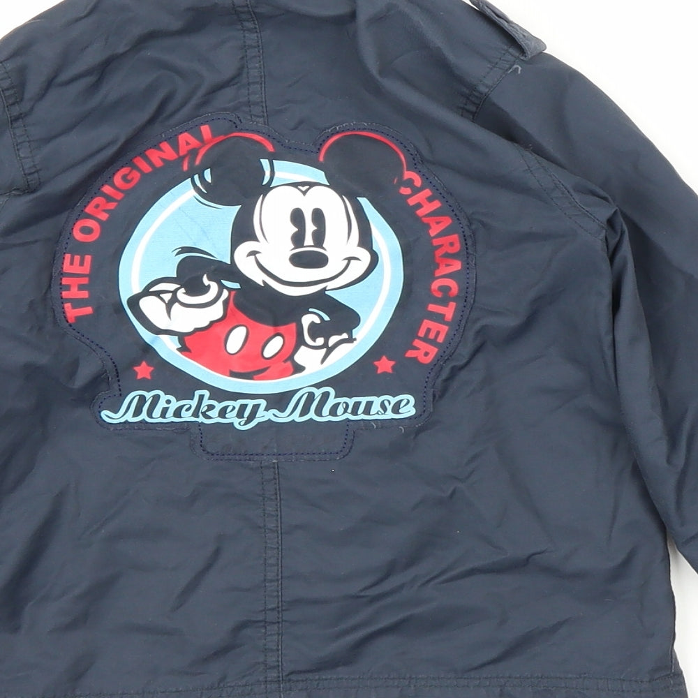 Disney Pixar Boys Blue   Parka Coat Size 3 Years  - Mickey Mouse