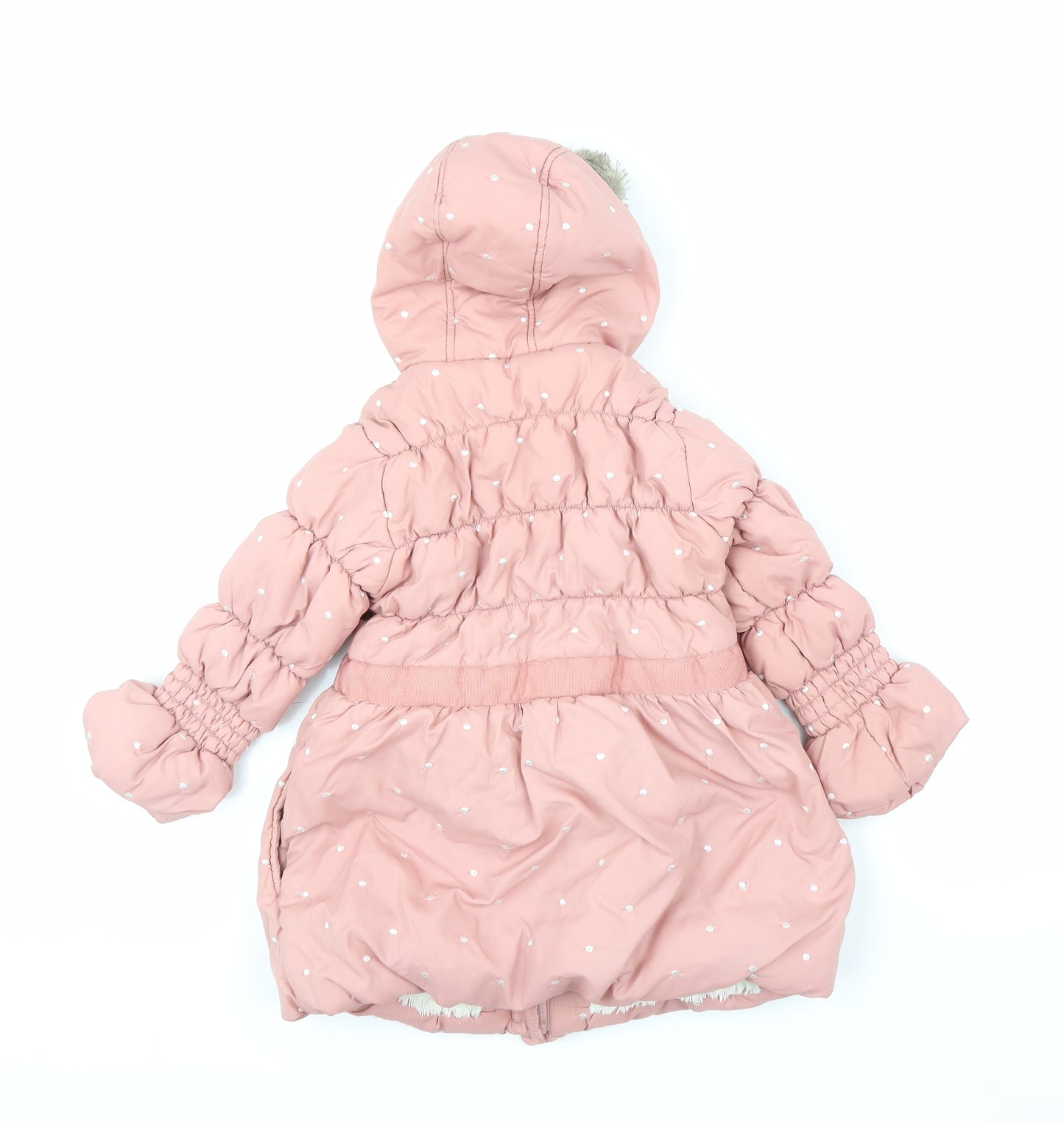 Debenhams Girls Pink   Puffer Jacket Coat Size 4-5 Years