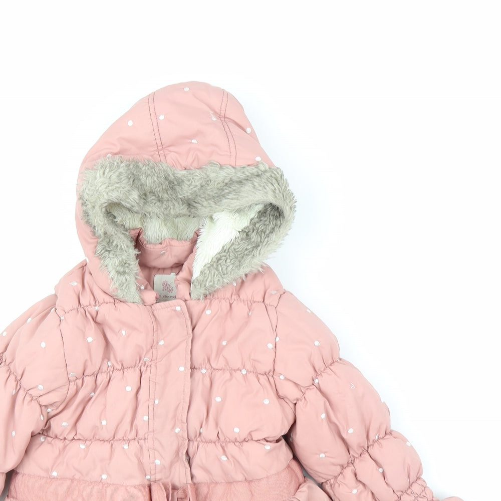 Debenhams Girls Pink   Puffer Jacket Coat Size 4-5 Years