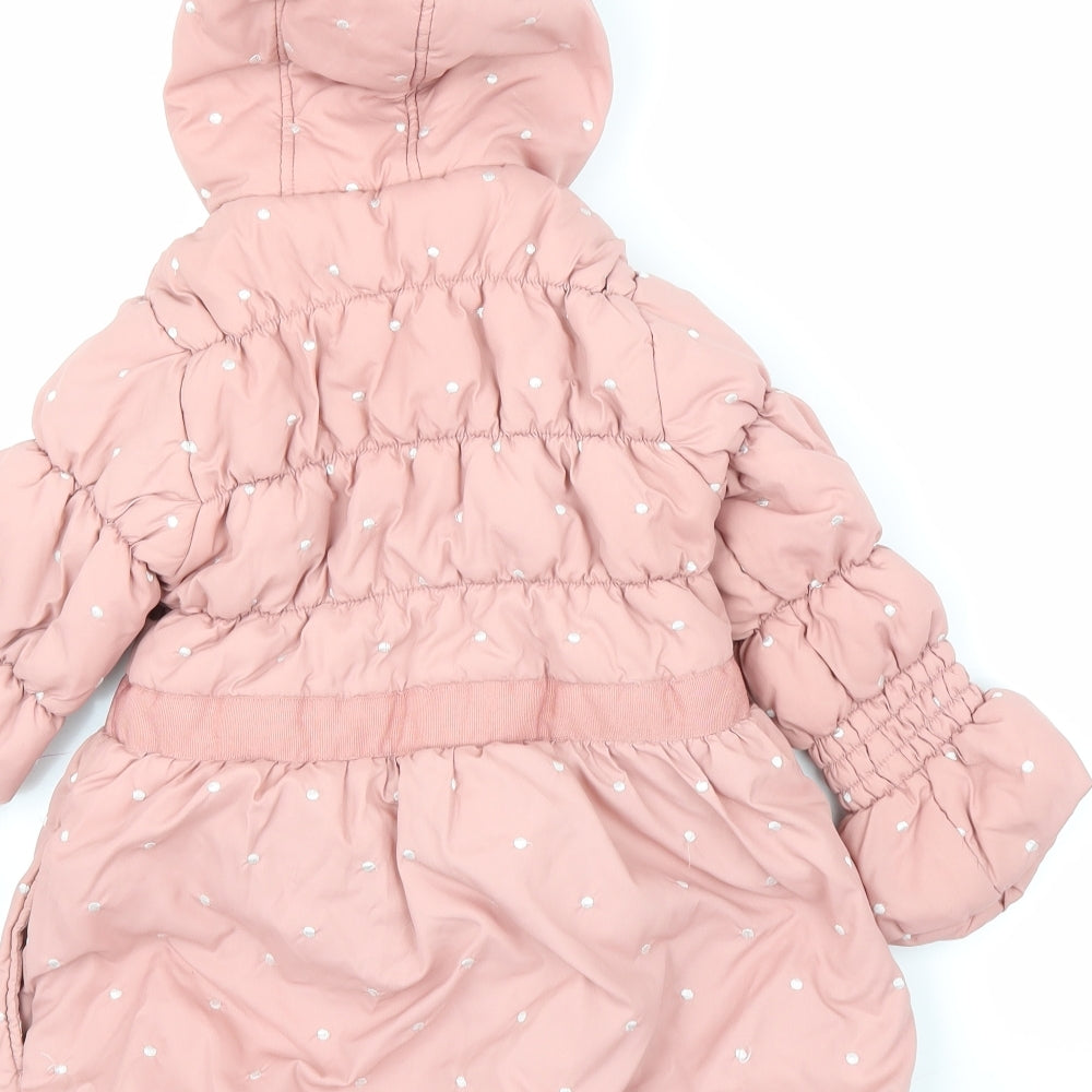 Debenhams Girls Pink   Puffer Jacket Coat Size 4-5 Years